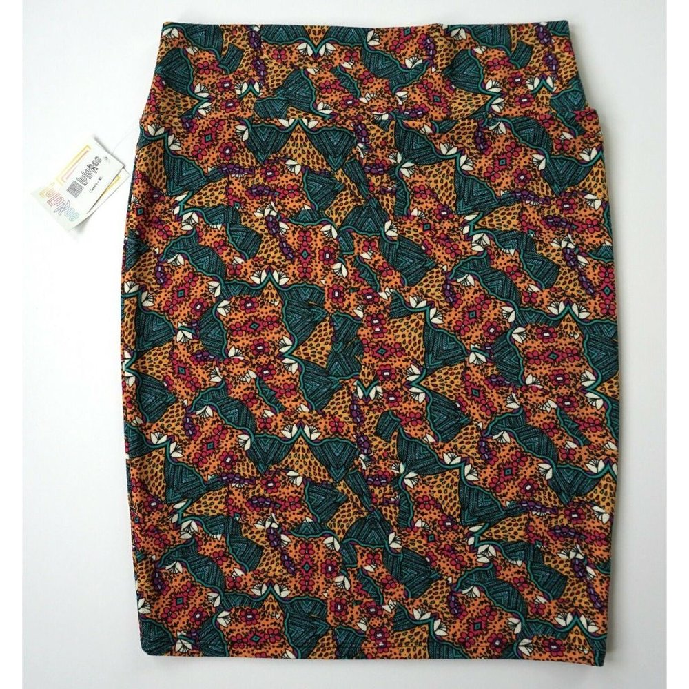 Last Chance! LULAROE Orange Turquoise Blue Cassie Floral Skirt